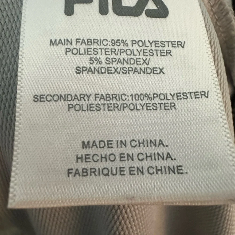 Fila Gray and Black Lightweight Jacket with Stand-Up Collar